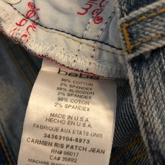 💰bebe lowrise bootcut Carmen Distressed Jean 27 - Picture 10 of 13